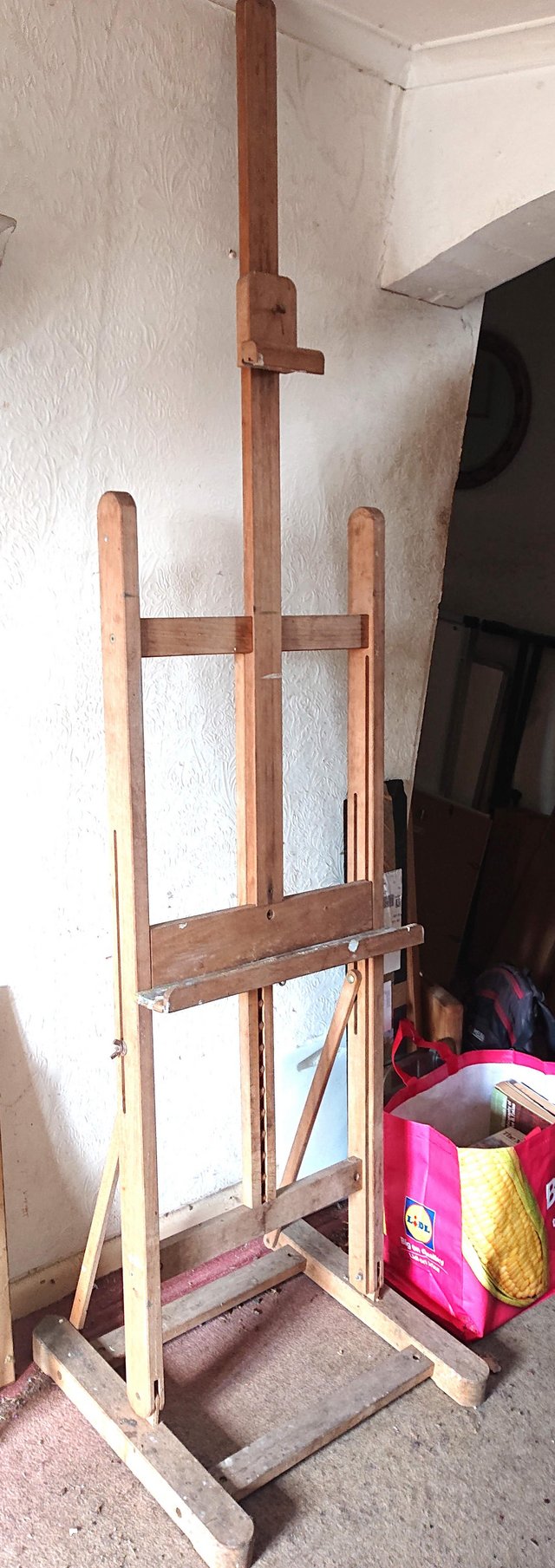 Preview of the first image of Artist's Studio Easel (Mabef?) - Solid Beech.
