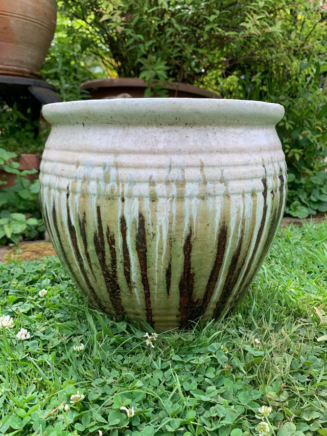 Preview of the first image of Glazed frost proof plant pot.