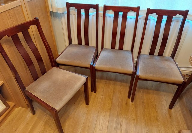 Image 1 of Set of 4, 1970's dining chairs