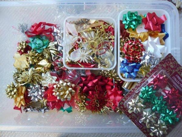 Image 1 of Gift decorations - bows, ribbons, etc