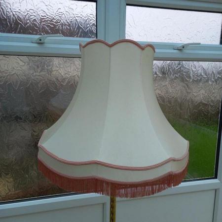Image 3 of Brass standard lamp and Shade.