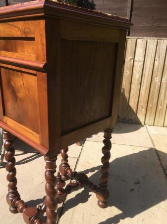 Image 15 of Stunning Vintage French Bedside Cabinet with Marble Top
