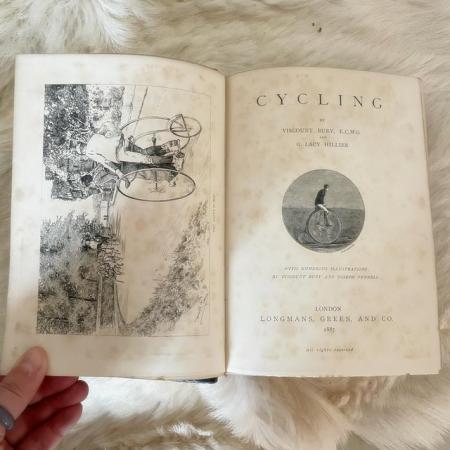 Image 3 of Antique 1887 The Badminton Library Cycling Hard Cover Book