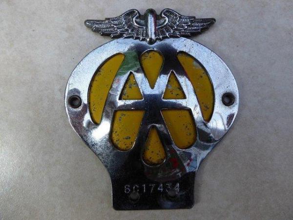 Image 2 of Vintage AA Chrome Car Memebership Badge
