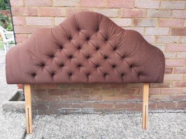 Image 1 of Double Bed Brown Headboard For Sale