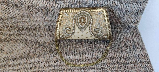 Image 1 of Small clutch , colour gold, glitter