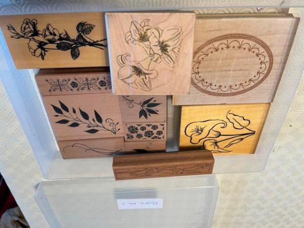 Image 1 of BOX NO. 1  eleven wooden stamps