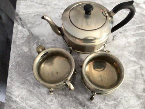 Image 1 of Silver plate tea set, very old…over 60years