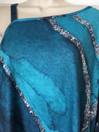 Image 2 of Ladies Turquoise Long Sleeved Off The Shoulder Top Size XL
