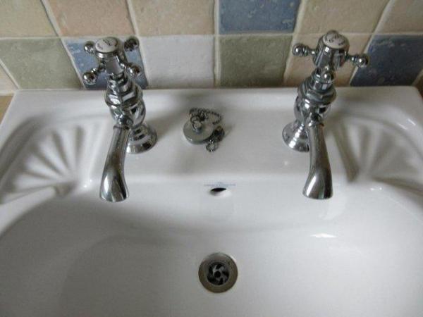 Image 5 of Imperial Bathrooms Classic semi-recessed 2 Tap Holes Basin
