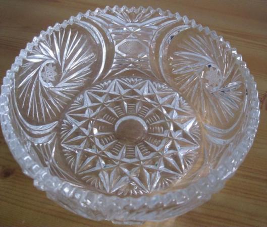 Image 1 of Small Crystal Bowl (Candy dish) as pictured.