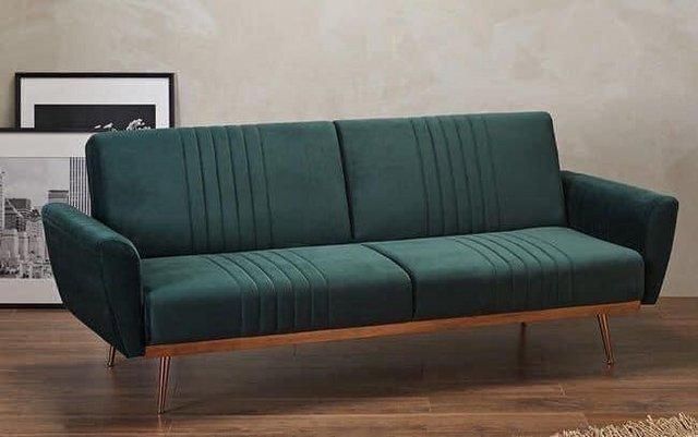 Preview of the first image of LPD nick sofa bed in green fabric.