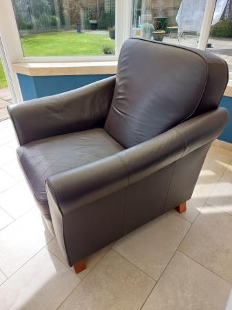 Image 3 of Marks and Spencer leather recliner. Excellent condition.