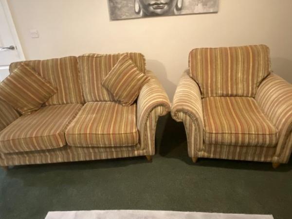 Image 1 of Parker Knoll Armchair + 2 seater Sofa