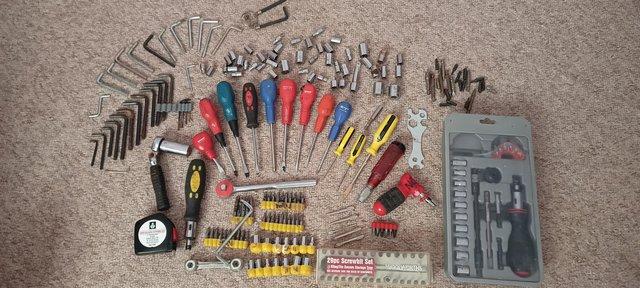 Preview of the first image of joblot of tools screwdriver set socket wrench allen hex key.