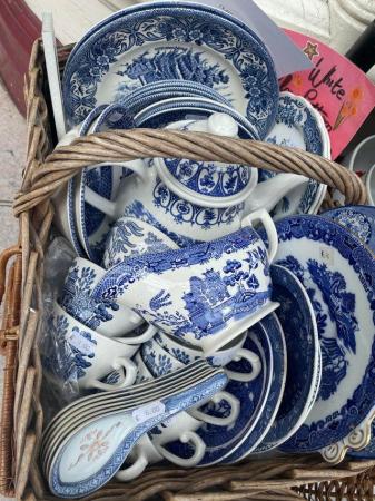 Image 2 of Vintage Blue & White China - Willow Pattern etc.,