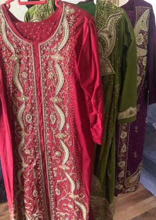Image 2 of 4 Embroidered silk heavy Indian suits -Panjabi salwar/kameez