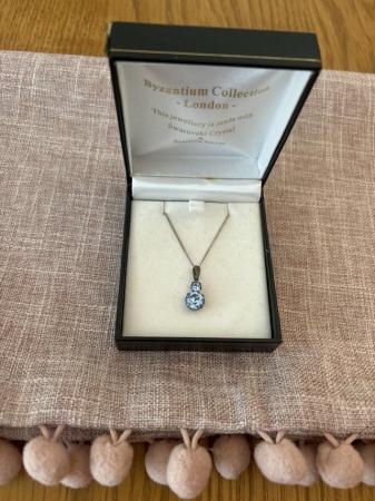 Image 1 of Ladies Sterling Silver and Swarovski Crystal Necklace