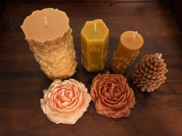 Image 1 of Stunning 100% Pure Beeswax Or Coloured Candles
