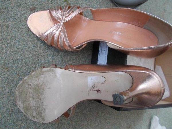 Image 1 of Dorothy Perkins, pink gold court shoes Size 6