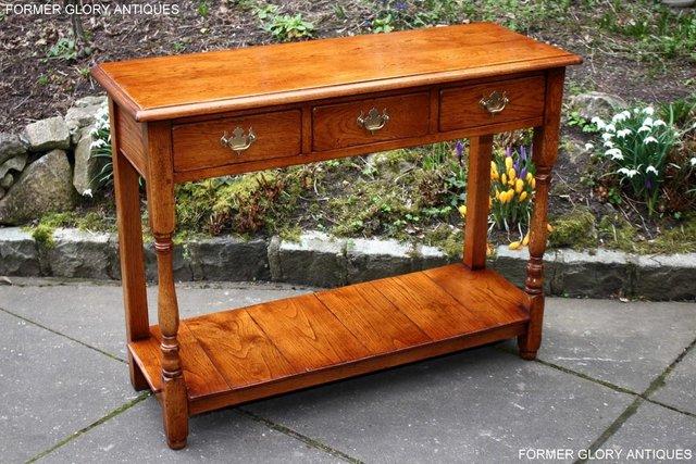 Image 77 of SOLID OAK HALL LAMP PHONE TABLE SIDEBOARD DRESSER BASE STAND