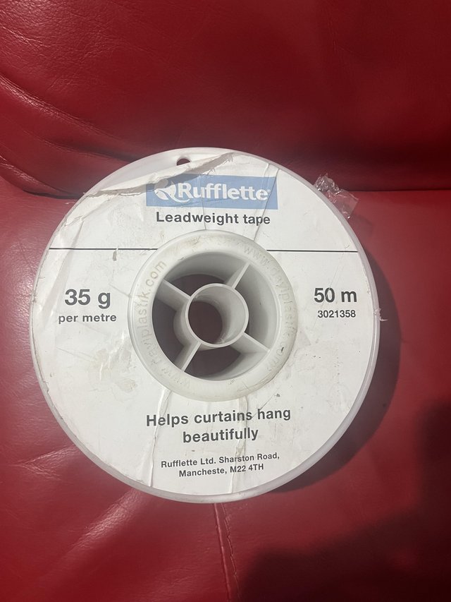 Preview of the first image of 50m lead weight tape for curtains.