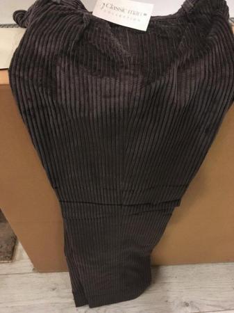 Image 1 of GREY CORDUROY TROUSERS NEW, STILL WITH TICKET
