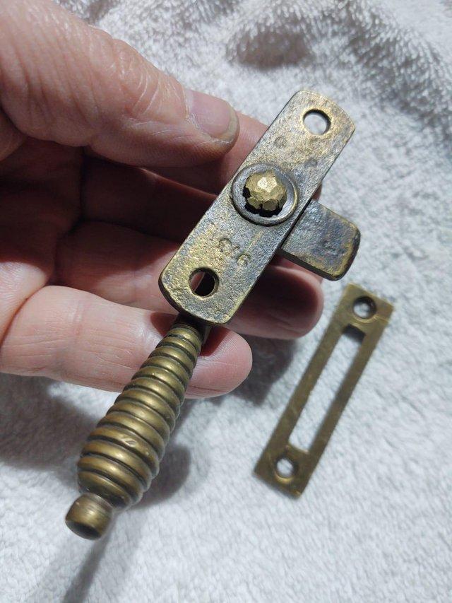 Preview of the first image of An Antique Solid Brass Period Window Latch.