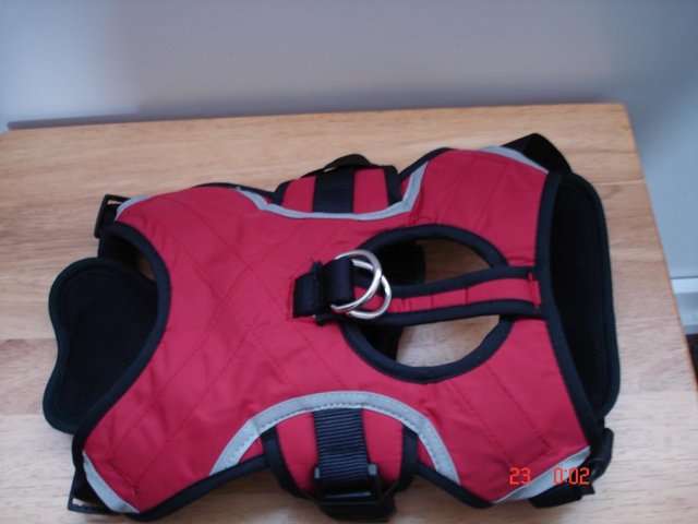Preview of the first image of red/black dog harness very strong.