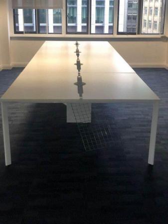 Image 1 of 8 seater office bench desks/tables £520 hot desking/workstat