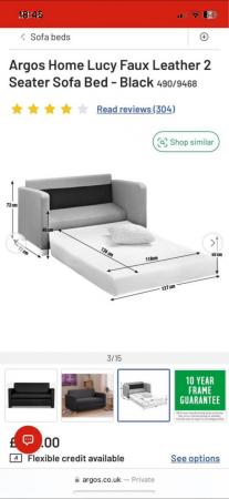Image 3 of Argos Sofa Bed Good condition bed barely used - NEED GONE