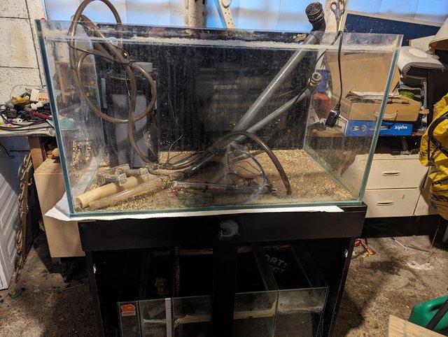 Preview of the first image of 36" x 20" x 20" fish tank with sump.