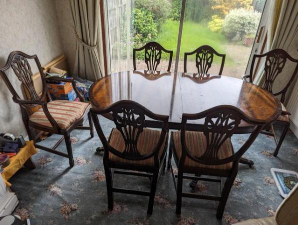 Image 1 of Dining Table & Chairs -Vintage 70s-80s (located S Liverpool)