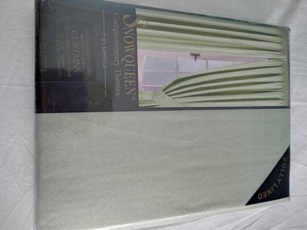 Image 1 of A New Pair Of Pale Green Curtains