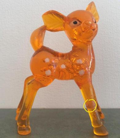 Image 2 of Vintage kitsch orange plastic deer figurine. Can post.