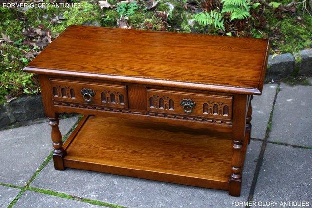 Image 33 of OLD CHARM LIGHT OAK TWO DRAWER COFFEE TABLE TV MEDIA STAND