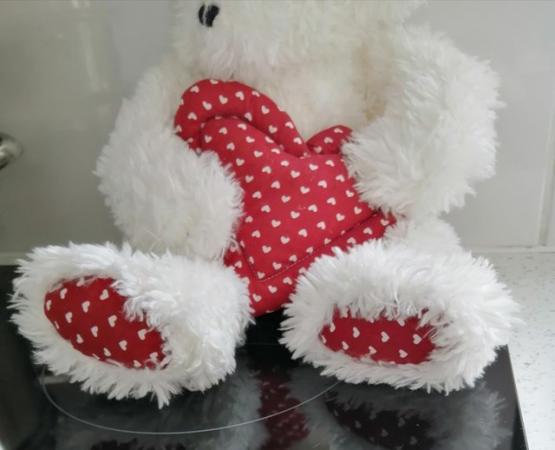 Image 12 of A White Shaggy 16" Boyds Bear.