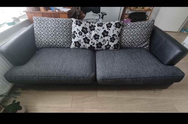 Image 3 of DFS Monochrome colour 4 seater sofa