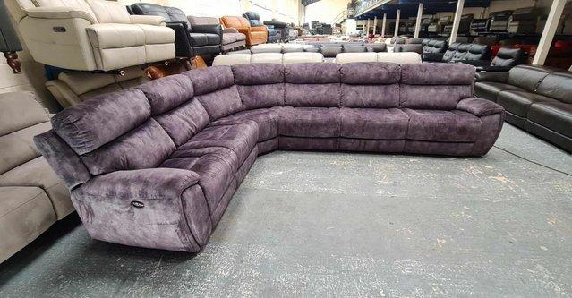 Image 11 of Radley Decent charcoal fabric electric recliner corner sofa