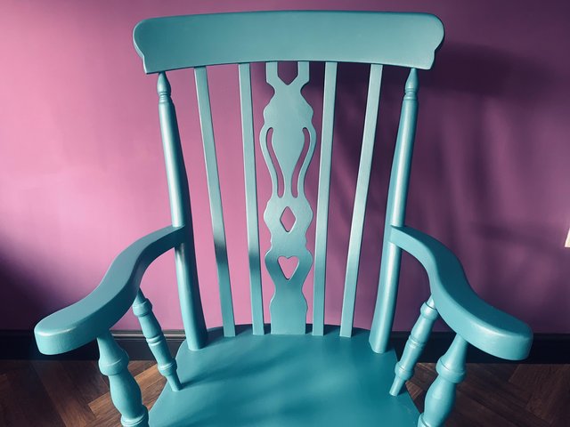 Preview of the first image of Large upcycled rocking chair.
