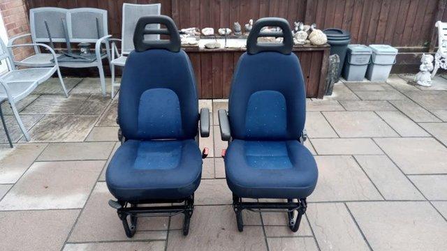Preview of the first image of MOTORHOME SEATS , PAIR OF FIAT DUCATO FRONT SEATS 2002 -2006.