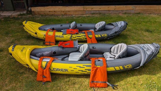 Image 1 of Intex kayaks x 2 for a family of 4
