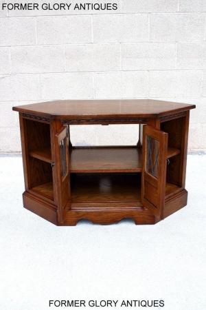 Image 80 of AN OLD CHARM LIGHT OAK CORNER TV DVD CD CABINET STAND TABLE