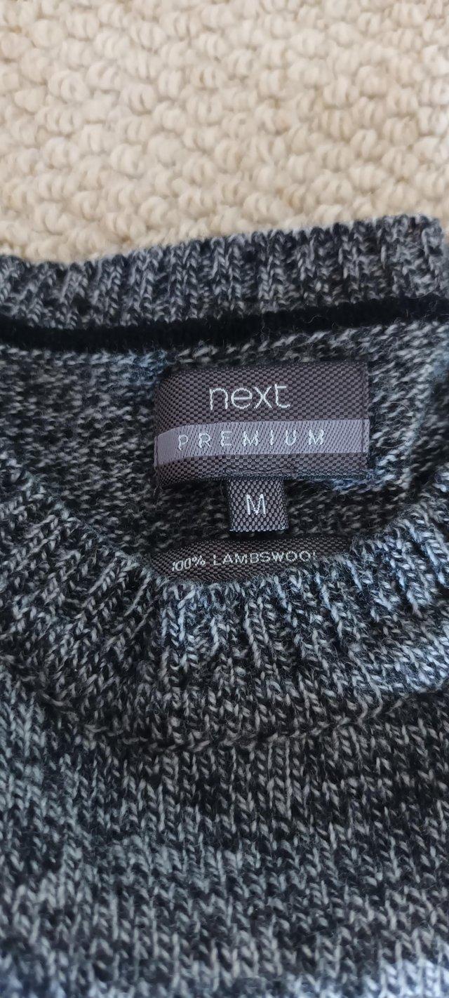 Preview of the first image of Mens Next jumper 100% lambswool size medium.