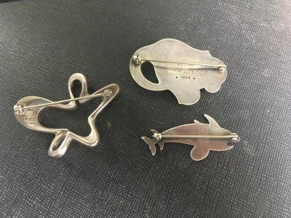 Image 2 of Vintage Georg Jensen Silver Brooches three for £300