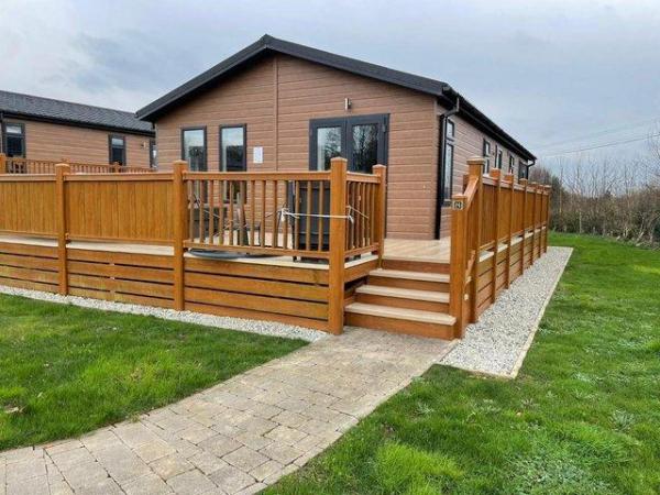 Image 1 of Lodge in Cornwall on a fantastic corner pitch with Hot Tub