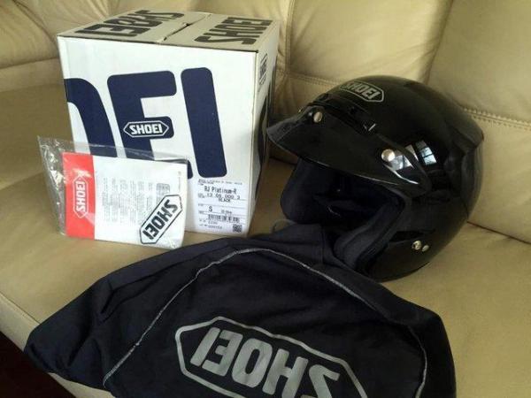 Image 1 of SHOEI RJ Platinum-R Open faced motorcycle helmet (black)