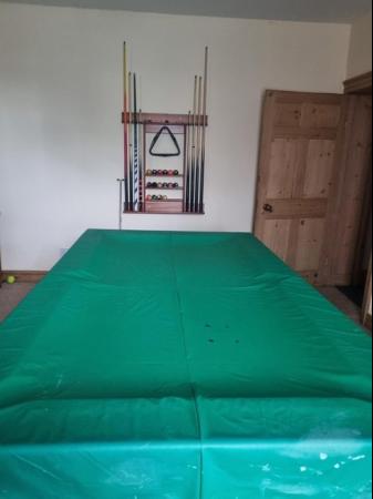 Image 6 of Pool Table With Cover, Cues and Rack, Chalks and Tips