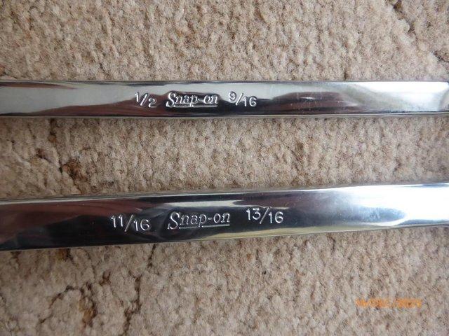 Preview of the first image of Snap-On Ring Wrenches/Spanners Imperial As new..