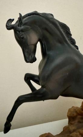 Image 3 of ‘FURY’ black stallion by Pamela Du Boulay Franklin Mint